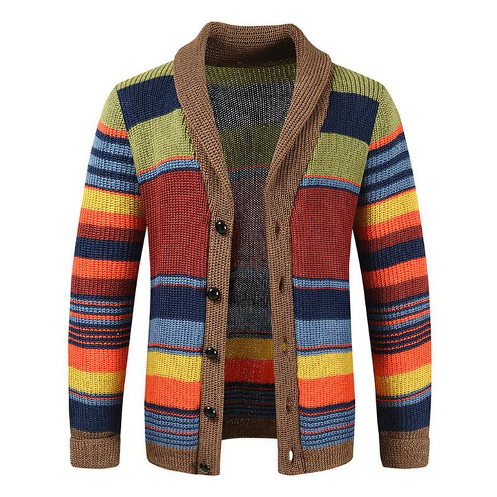 Marcus - Colorblock Men's Vest with Lapel Collar