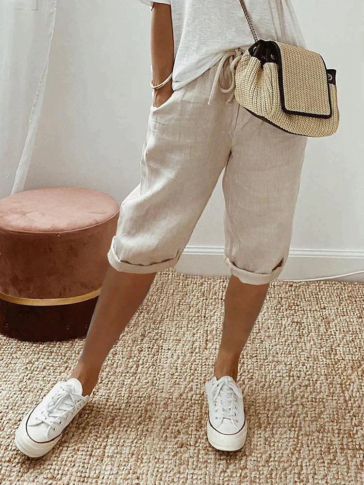 EVA™ - Cotton-Linen Women's Trousers
