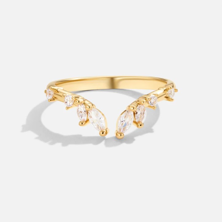 Noelia - Ring made of golden crystal glass