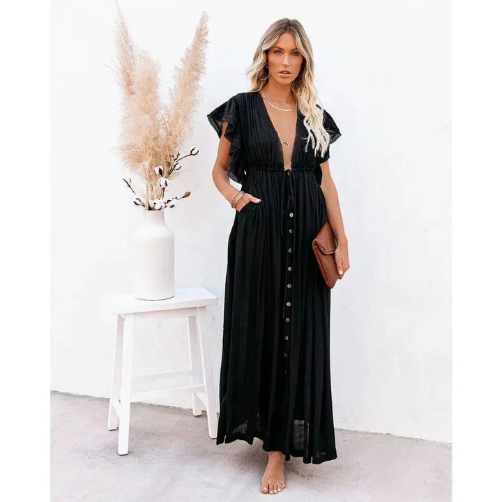 Feline™ Maxi Black Ibiza Dress