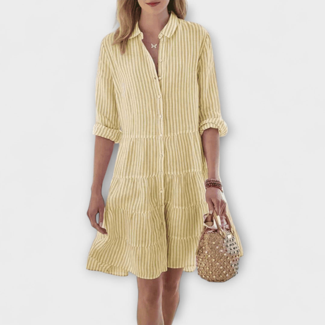 Nadie | Women's Relaxed Striped Breezy Midi Dress