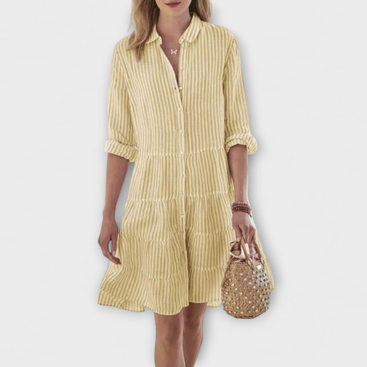 Nadie | Women's Relaxed Striped Breezy Midi Dress