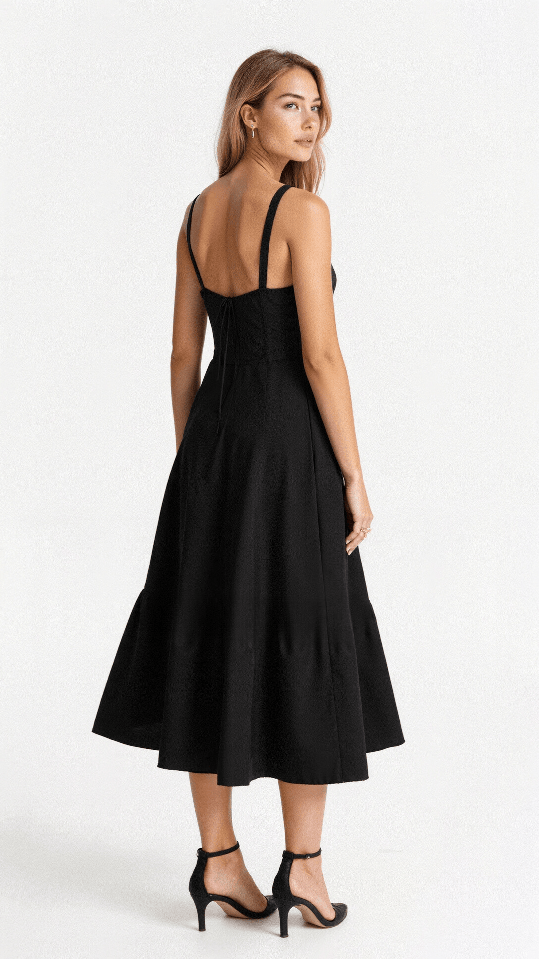 Margaret | Women's Corset Midi Dress with Side Slit