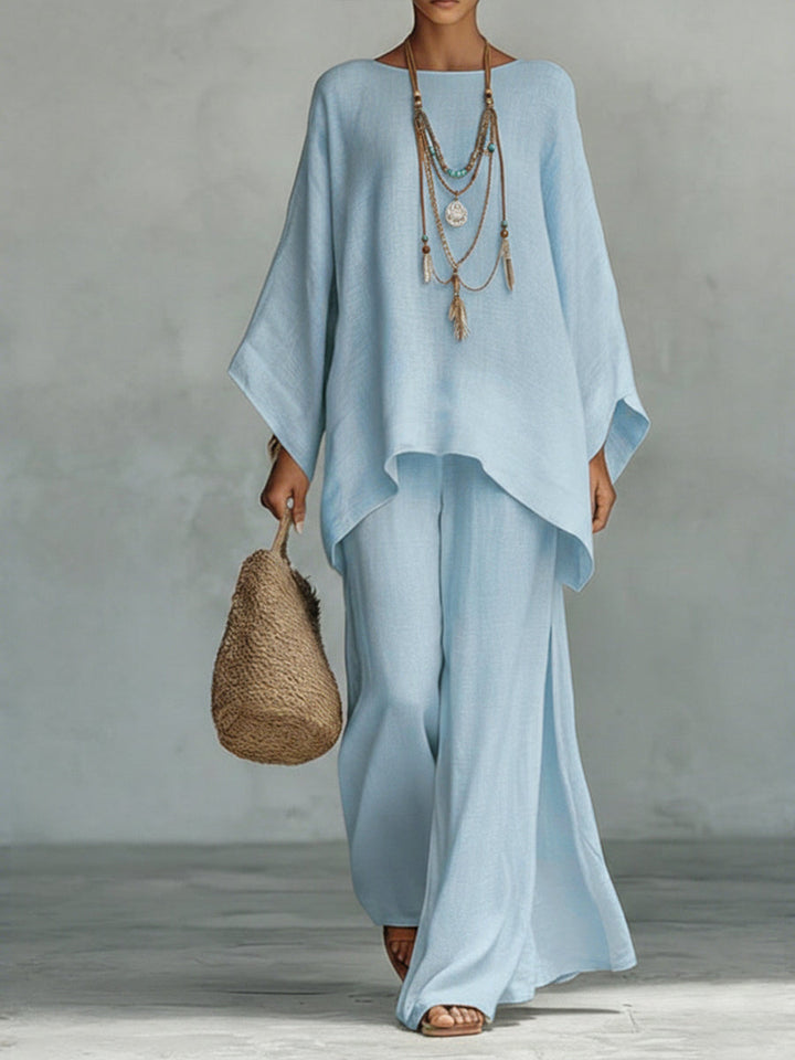 Celine™ | Chic Linen Two-Piece Ensemble