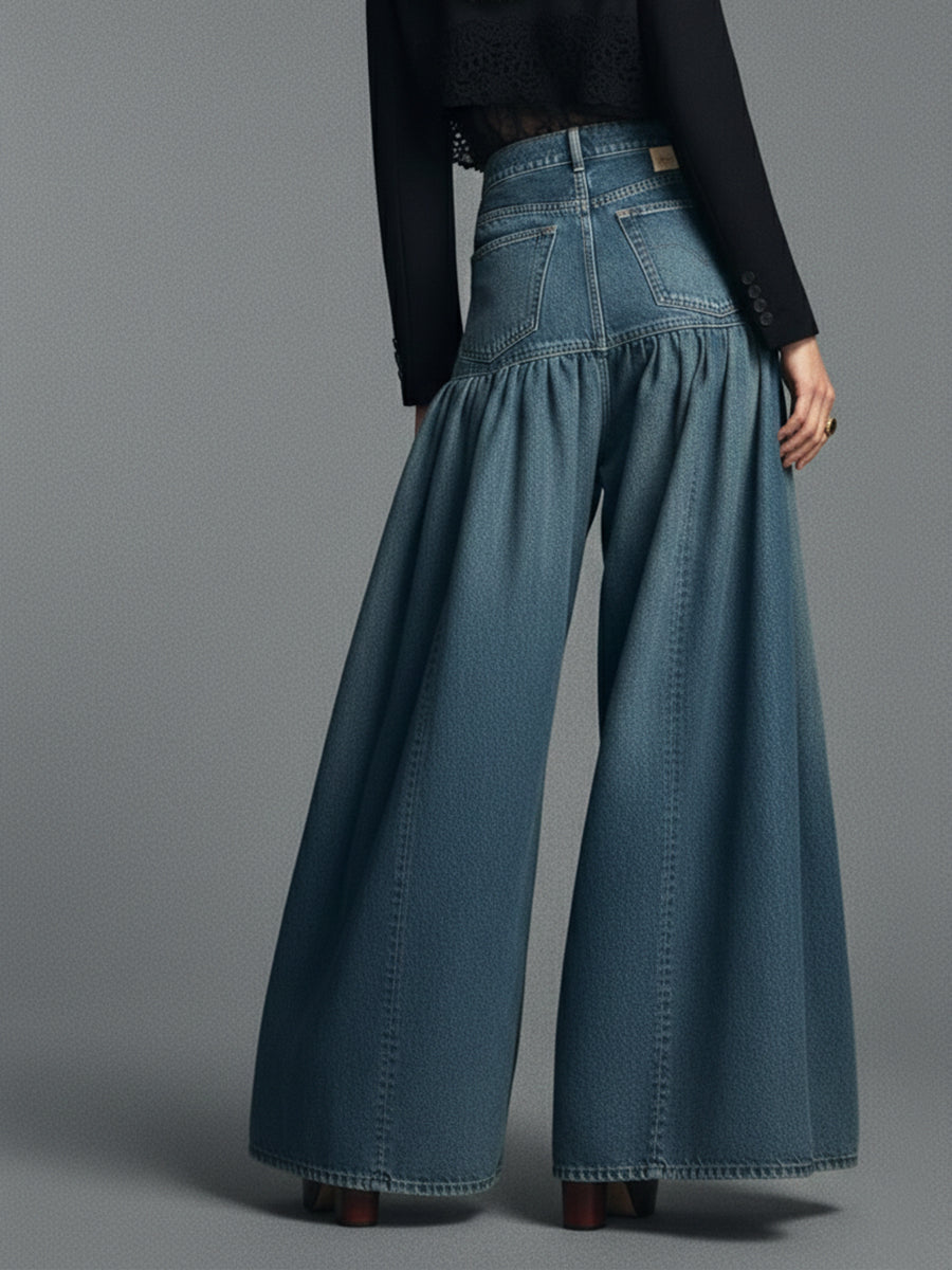 Comfortable Wide-Leg Jeans — The Ideal Fusion of Relaxation and Timeless Denim