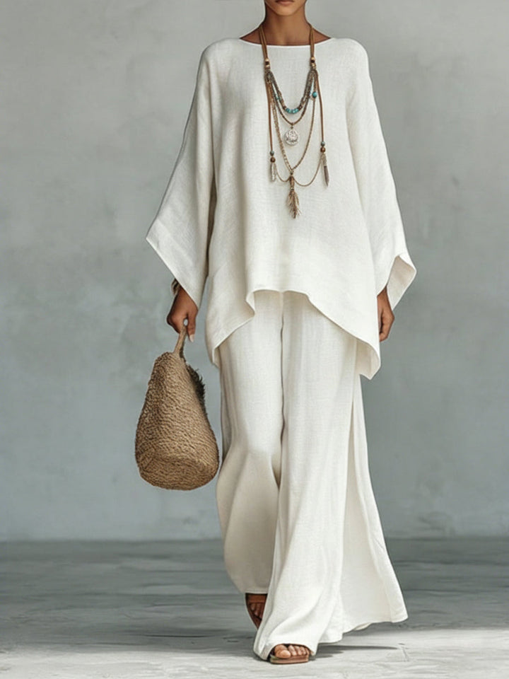 Celine™ | Chic Linen Two-Piece Ensemble