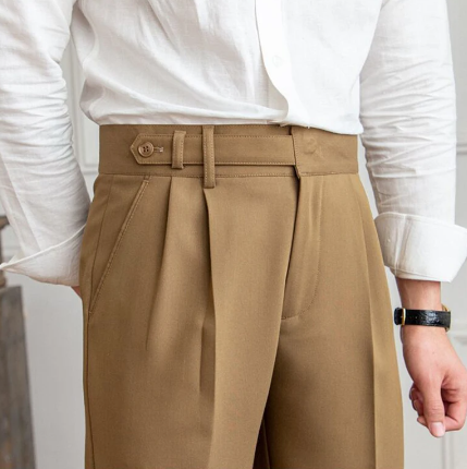 Men's Straight Leg Dress Pants with Pockets