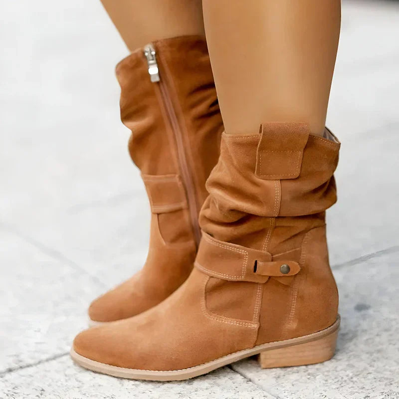 FRANCINE | LOW HEEL ANKLE BOOTS