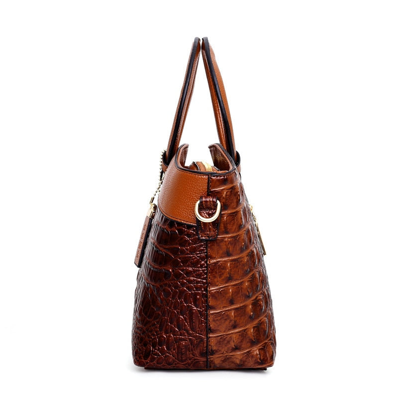 Alfrida | Elegant handbag with sophisticated crocodile embossing