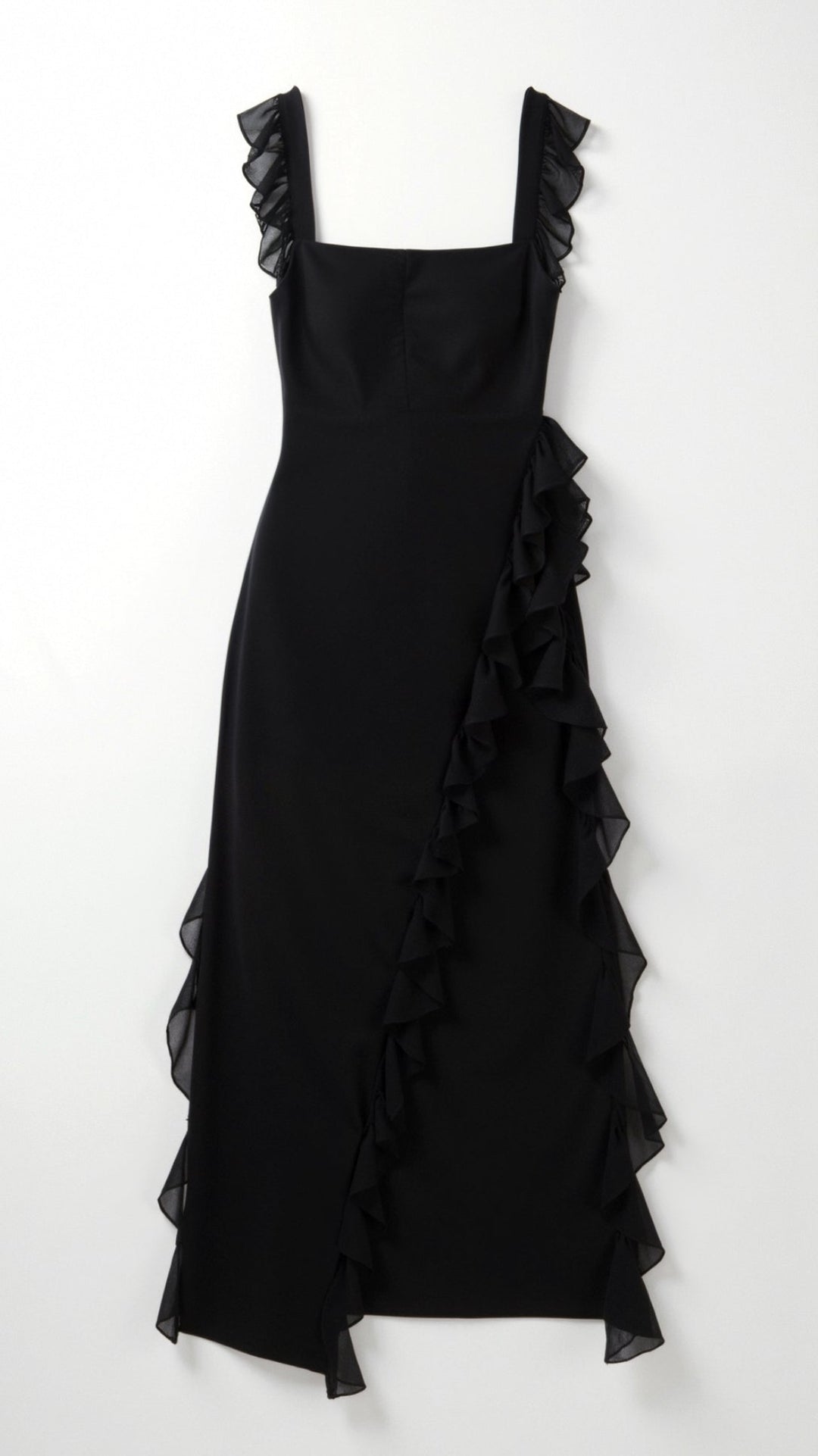 Laura | Women's Ruffled Maxi Dress with Side Slit