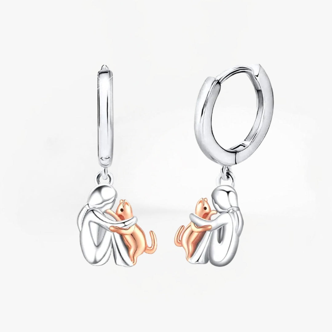 Lily™ Cat Icon Earrings with Round Closure