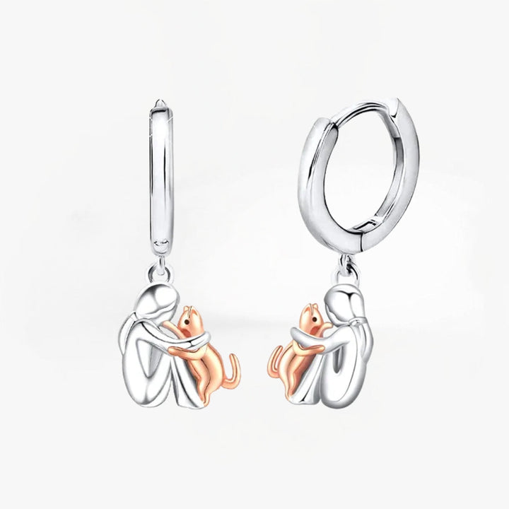 Lily™ Cat Icon Earrings with Round Closure