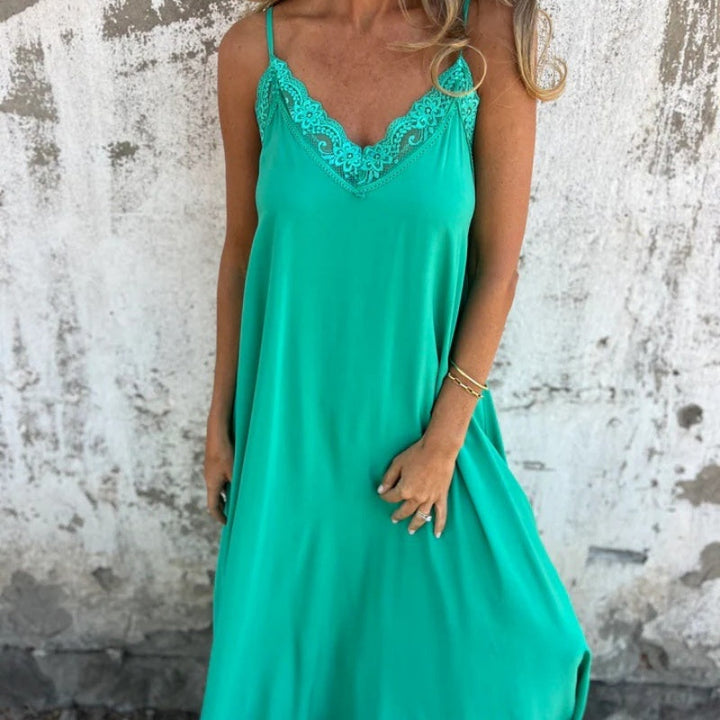 Ria™ - Elegant V-Neck Dress