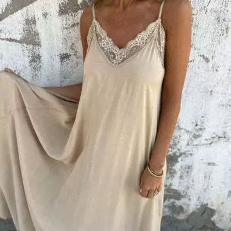 Ria™ - Elegant V-Neck Dress