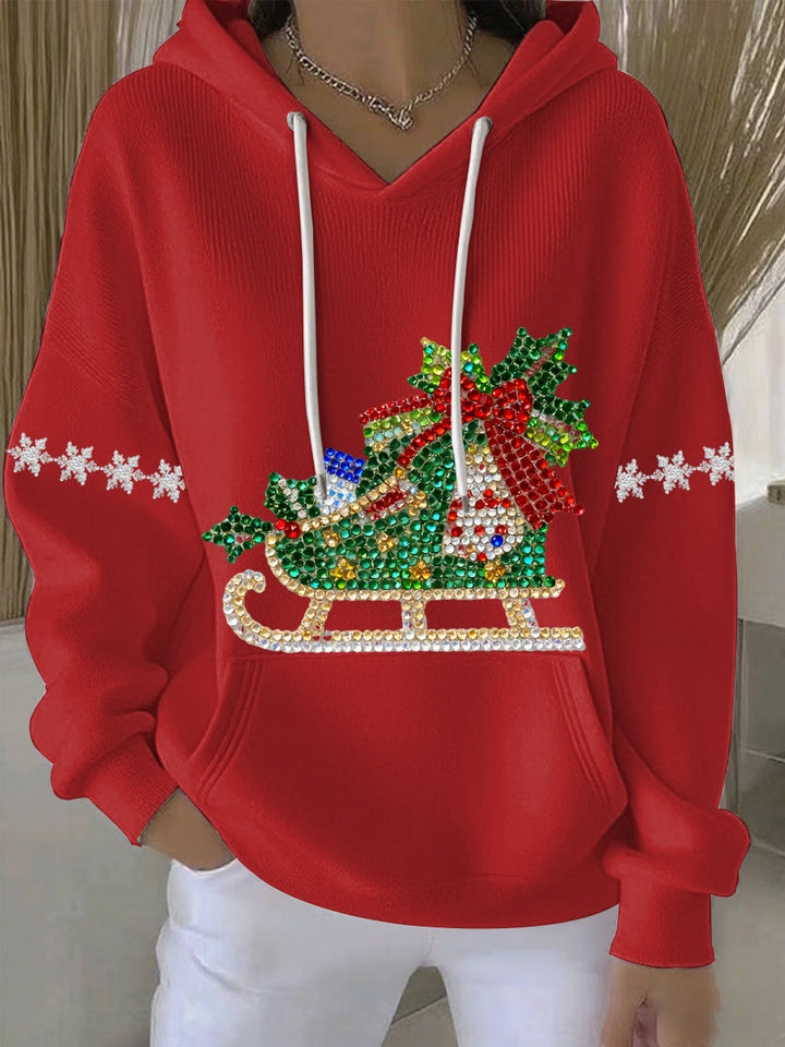 Women's Christmas Print Casual Hoodie