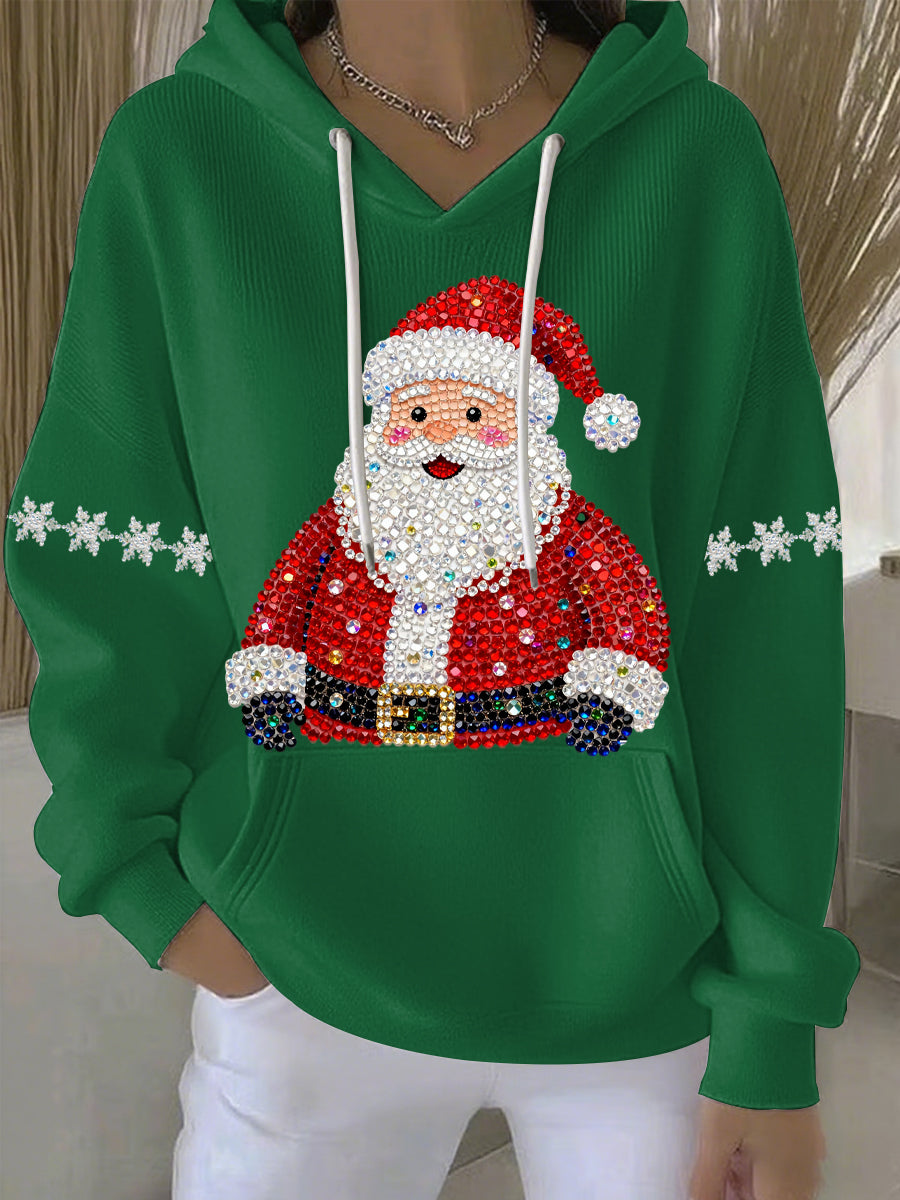 Women's Christmas Print Casual Hoodie