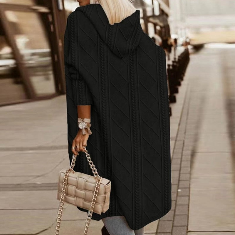 Ellen™ - Cozy Hooded Cardigan