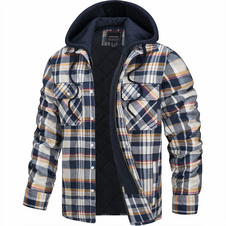 Giovanni - Zippered Check Jacket