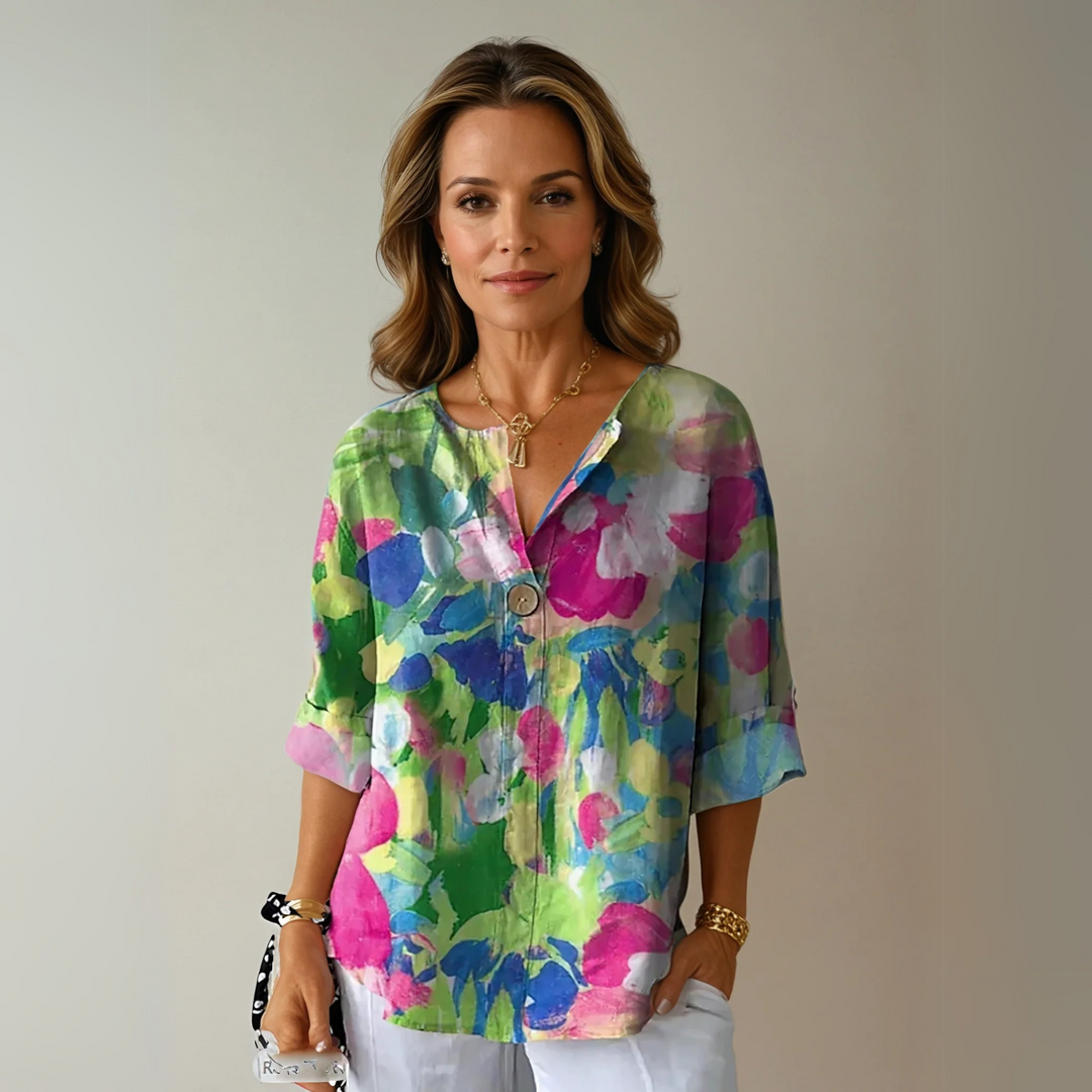 Arlene™ | Chic Floral Print Blouse
